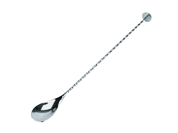SS Bar Spoon Full Twisted With Flat Head 40cm 16" 1pc