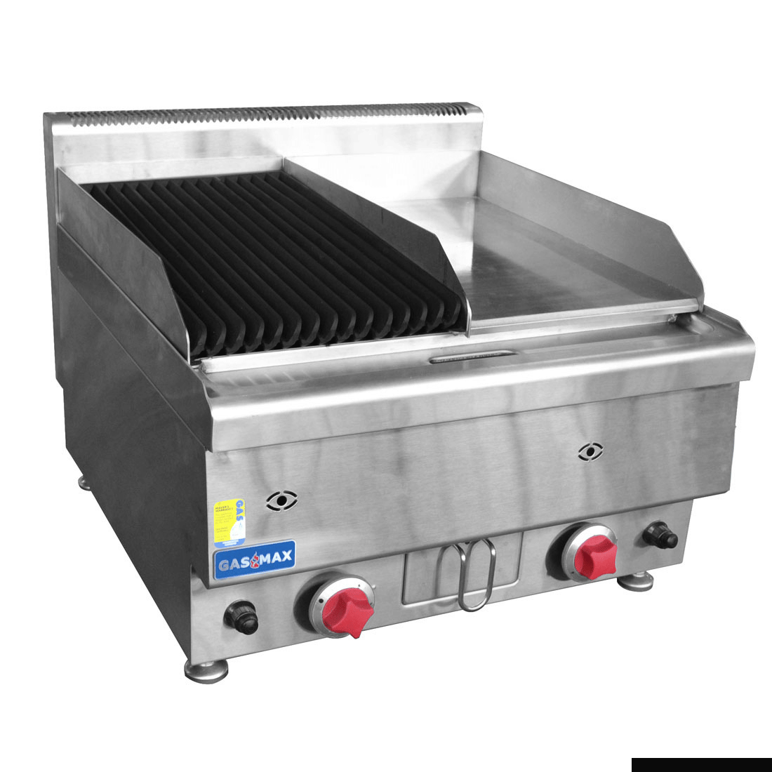 GASMAX Benchtop LPG Gas Combo 1/2 Char & 1/2 Griddle - JUS-TRGH60LPG