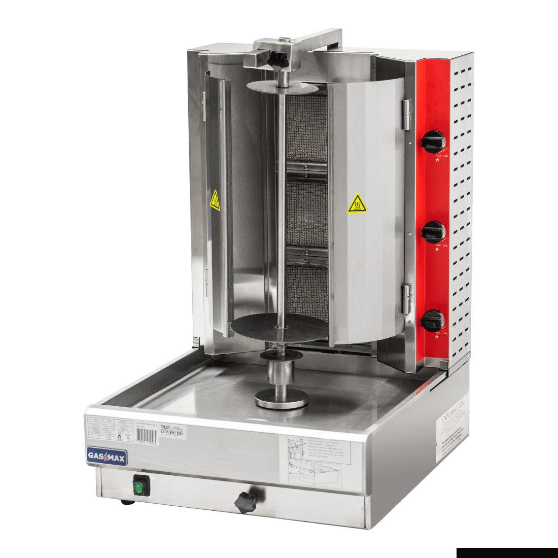 GasMax Semi-automatic 3 Burner NG Kebab Machine KB-3
