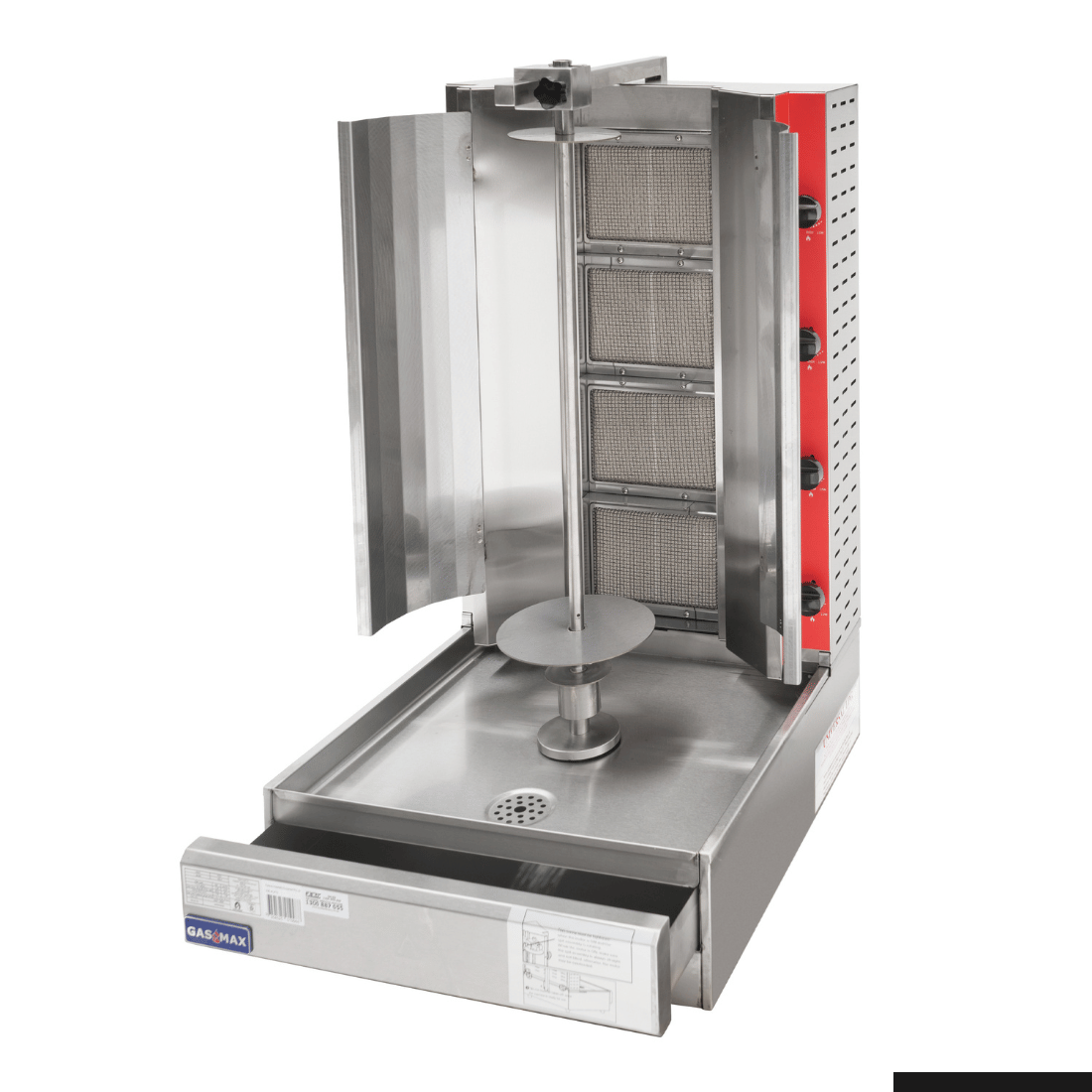 Gasmax Semi-automatic 4 Burner LPG Kebab Machine - KB-4LPG