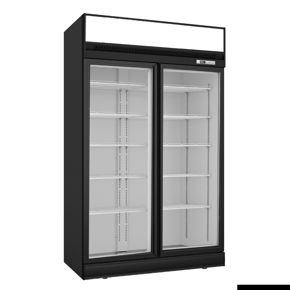 Thermaster Black Upright Double Glass Door Freezer - LG-1006DF