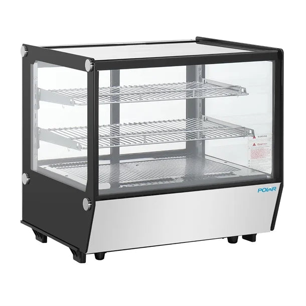 Polar G-Series Counter Display Merchandiser Square Glass - 120Ltr