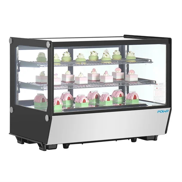 Polar G-Series Counter Display Merchandiser Square Glass - 160Ltr