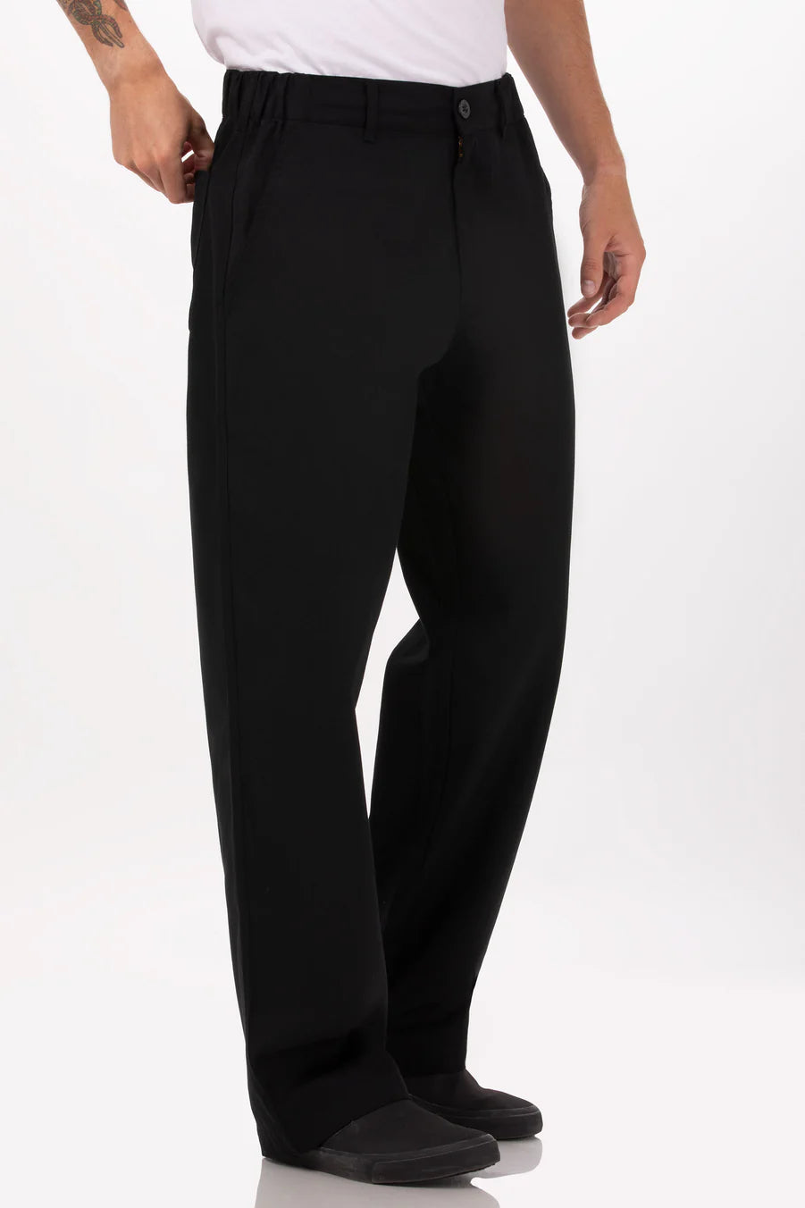 Unisex Chef trousers black polyester - XL