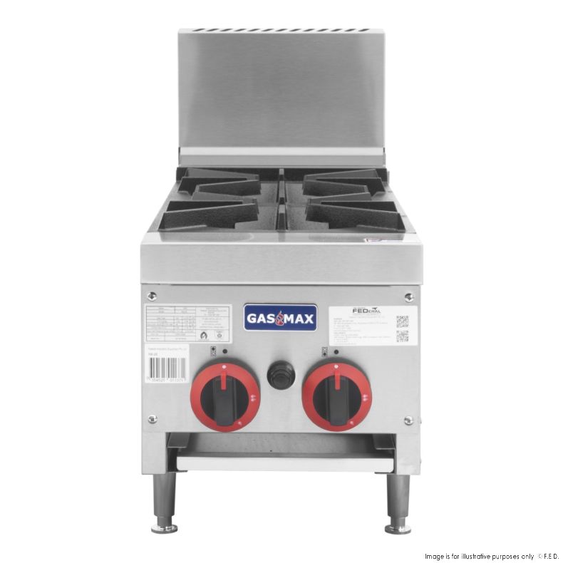 Gas 2 Burner Cook Top 302x824x575mm LPG-40mj/h