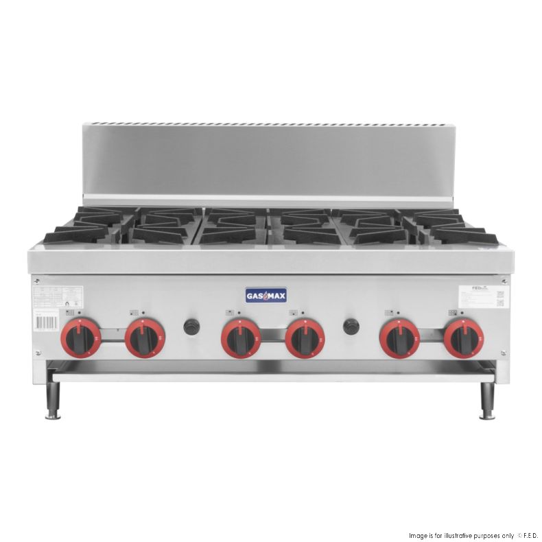 Gas 6 Burner Cook Top 902x824x575mm LPG-120mj/h