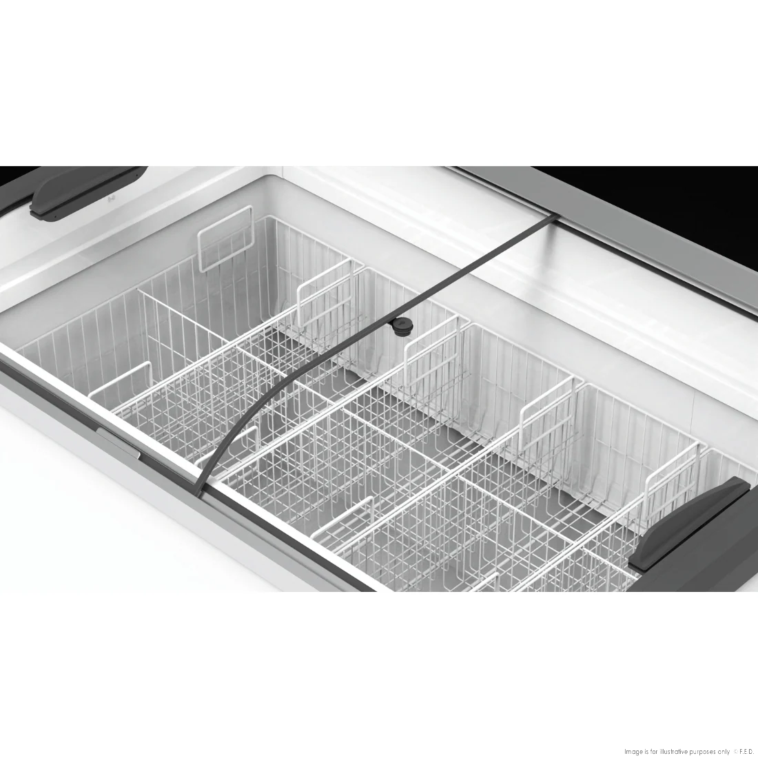Thermaster Heavy Duty Supermarket Glass Sliding Lid Freezers 506L - SD-506K
