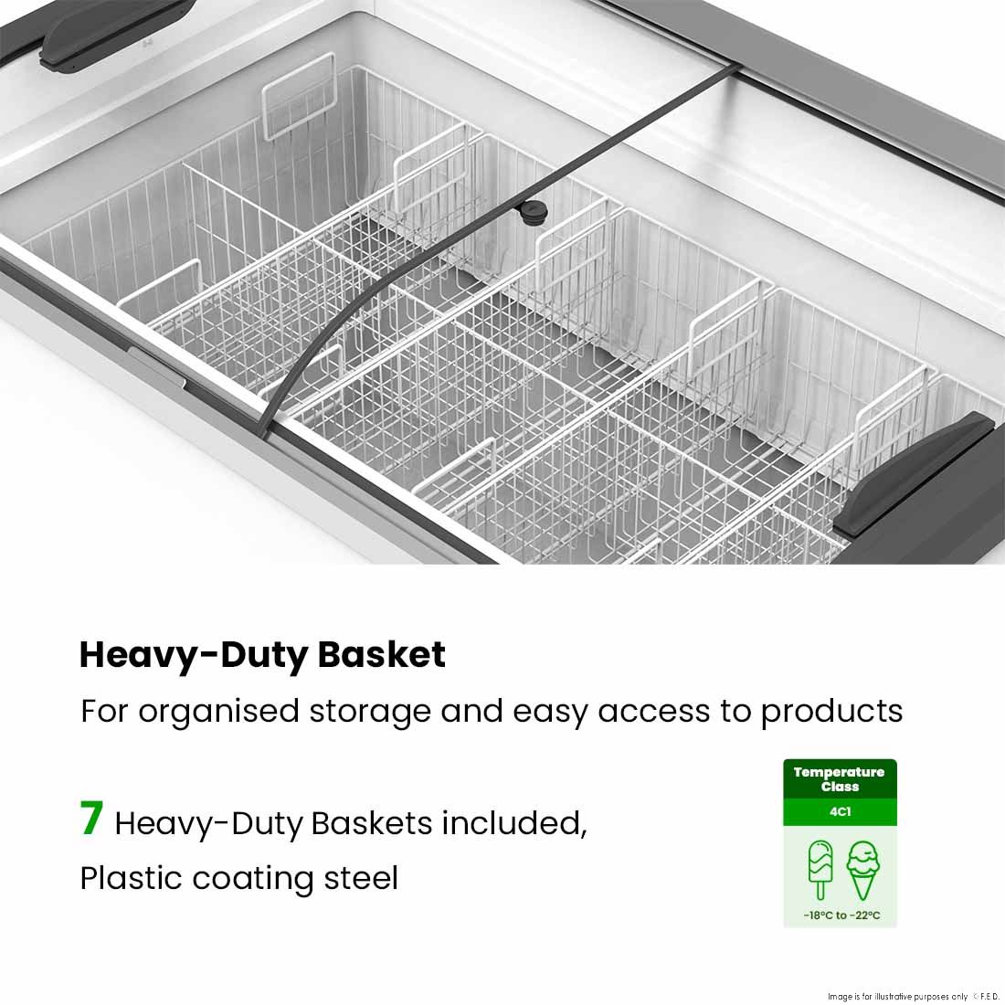 Thermaster Heavy Duty Supermarket Glass Sliding Lid Freezers 576L - SD-576K