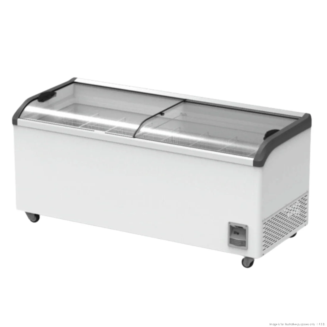 Thermaster Heavy Duty Supermarket Glass Sliding Lid Freezers 446L - SD-666K
