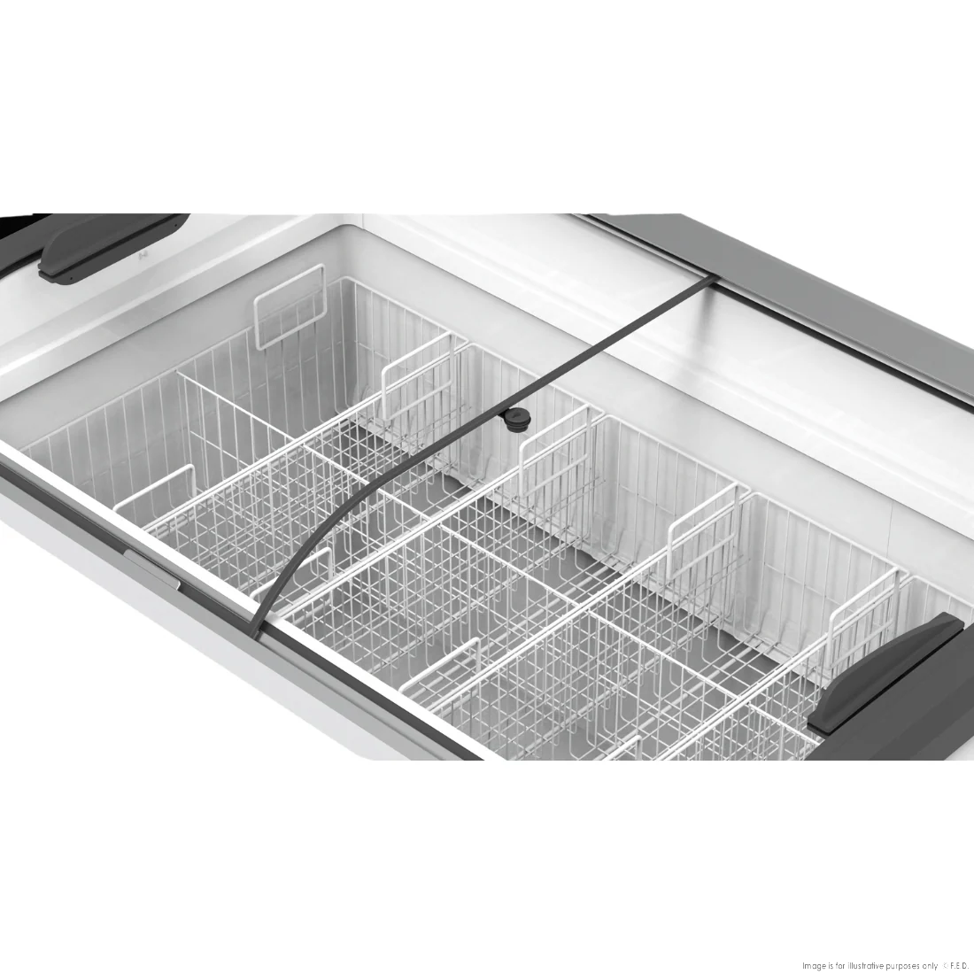 Thermaster Heavy Duty Supermarket Glass Sliding Lid Freezers 446L - SD-666K