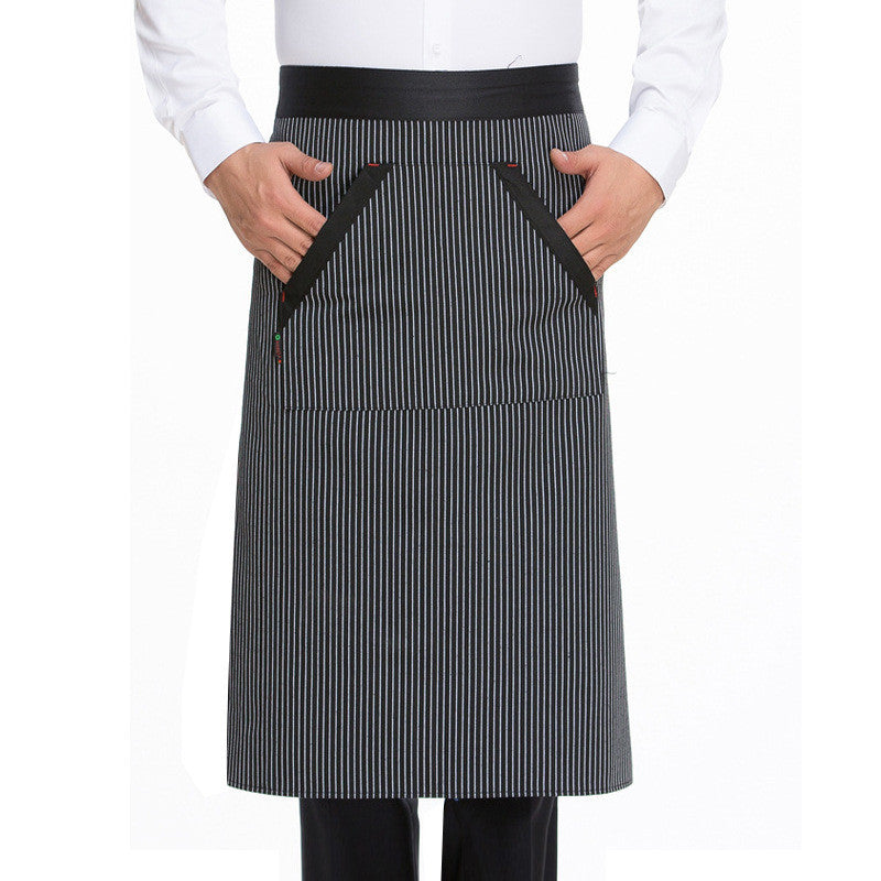 Chef Apron Bib Classic with Pockets 70*70cm Fabric - BLUE Lined 1pc