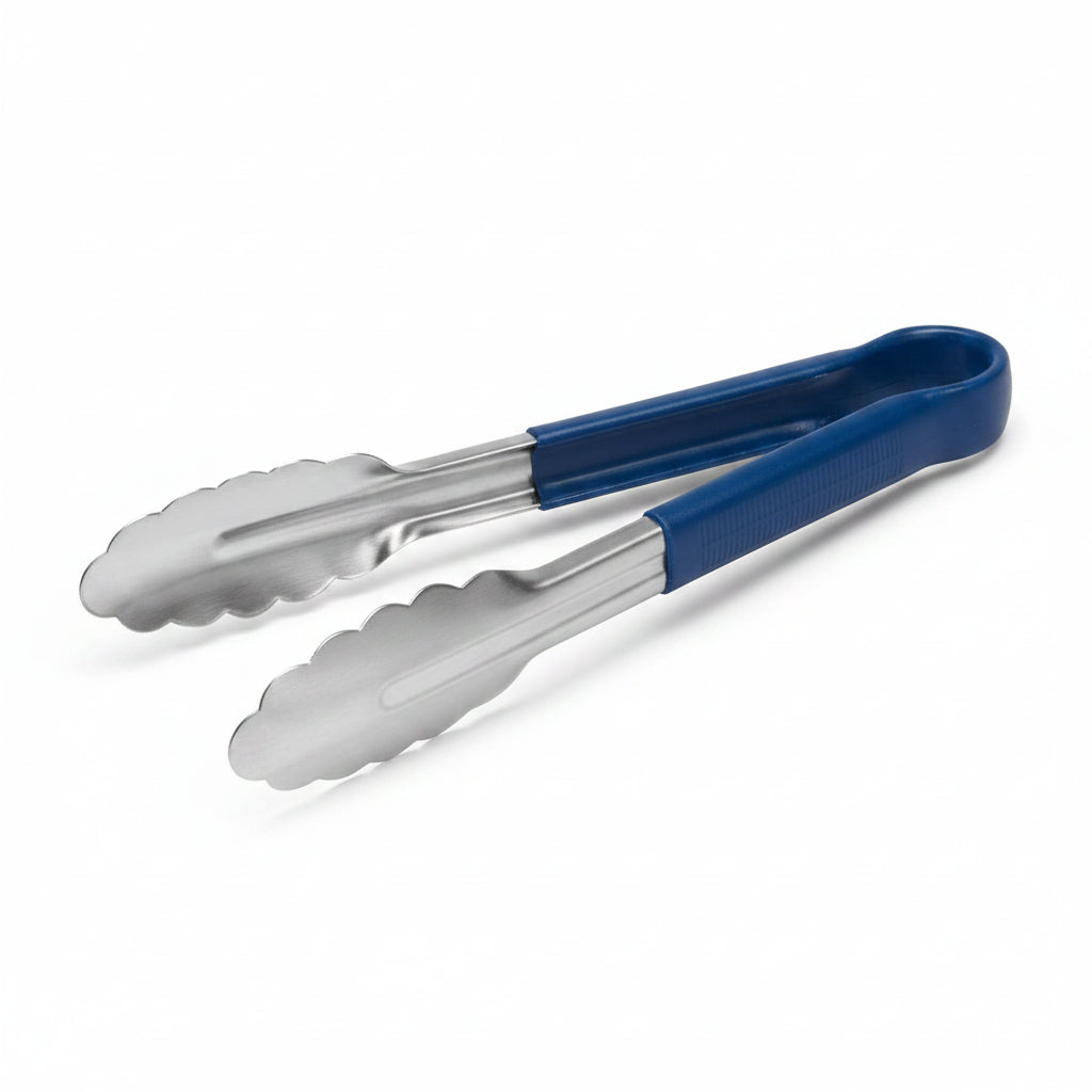 Stainless Steel Tong Utility 16" W/Pvc -Blue Colour (0.9 Mm) 40cm 1pc