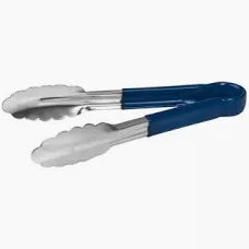 Stainless Steel Tong Utility 16" W/Pvc -Blue Colour (0.9 Mm) 40cm 1pc