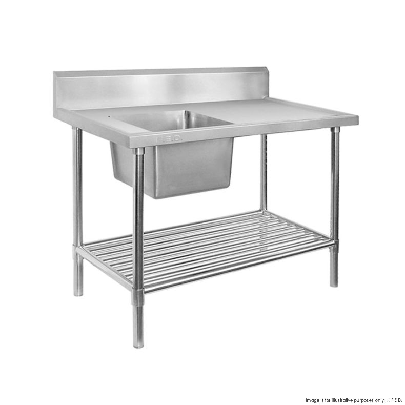 Single Sink Bench - Left Handed 1800x600x900mm