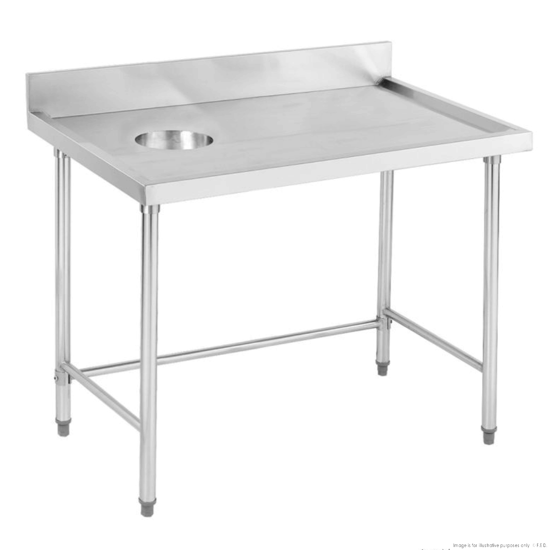 Modular System High Quality Stainless Steel Bench with splashback SWCB-7-1200L