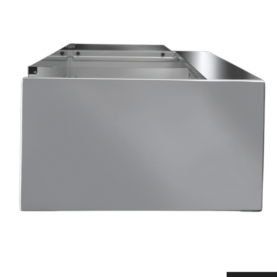 Tecnodom Serie MR80 Black 1520mm Self-serving Deli Display with Storage and Castors - TDMR-0815SELF
