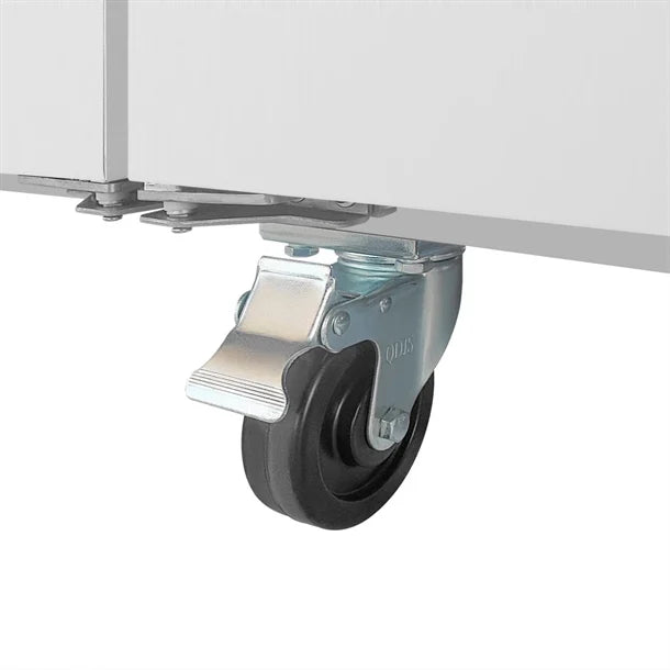 Polar U-Series GN Counter Saladette with Square Sneeze Guard - 3 Door