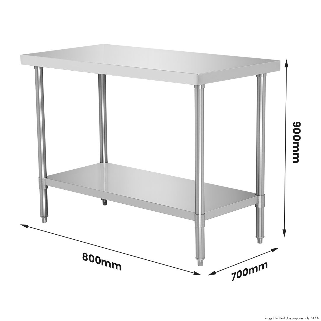WB7-0800/A Stainless Steel Workbench