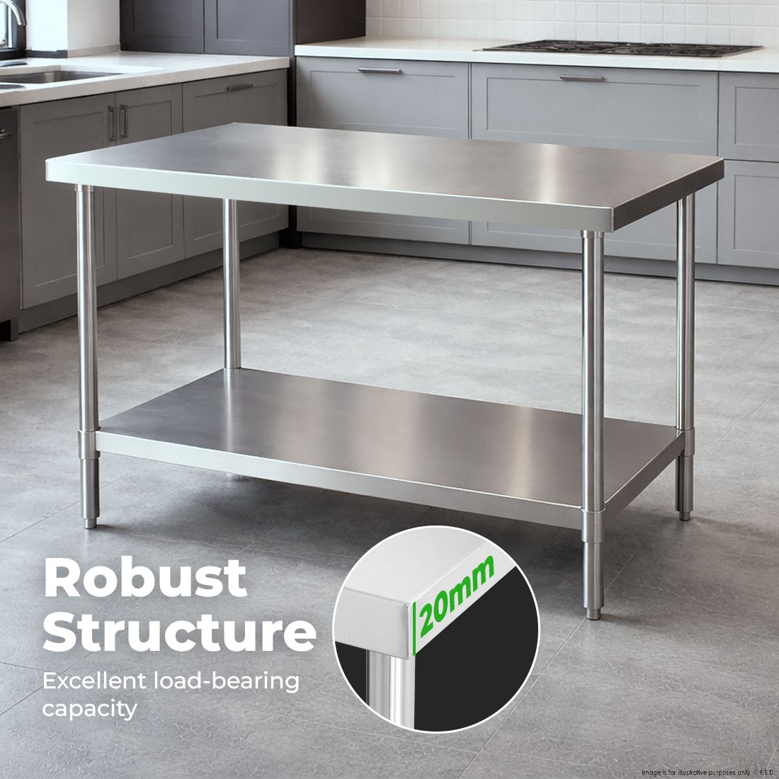 WB7-1000/A Stainless Steel Workbench