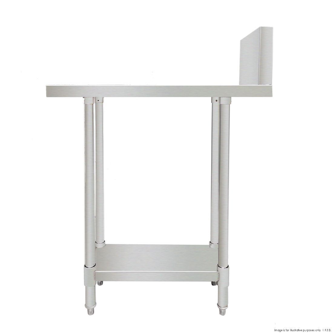 WBB-0450R Stainless Steel Kitchen Infill Bench with Splashback