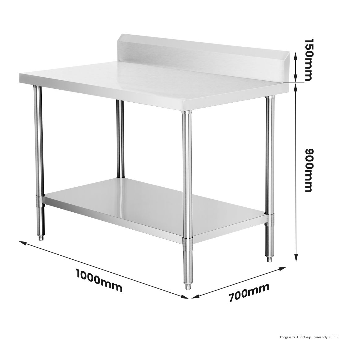 WBB7-1000/A Workbench with Splashback