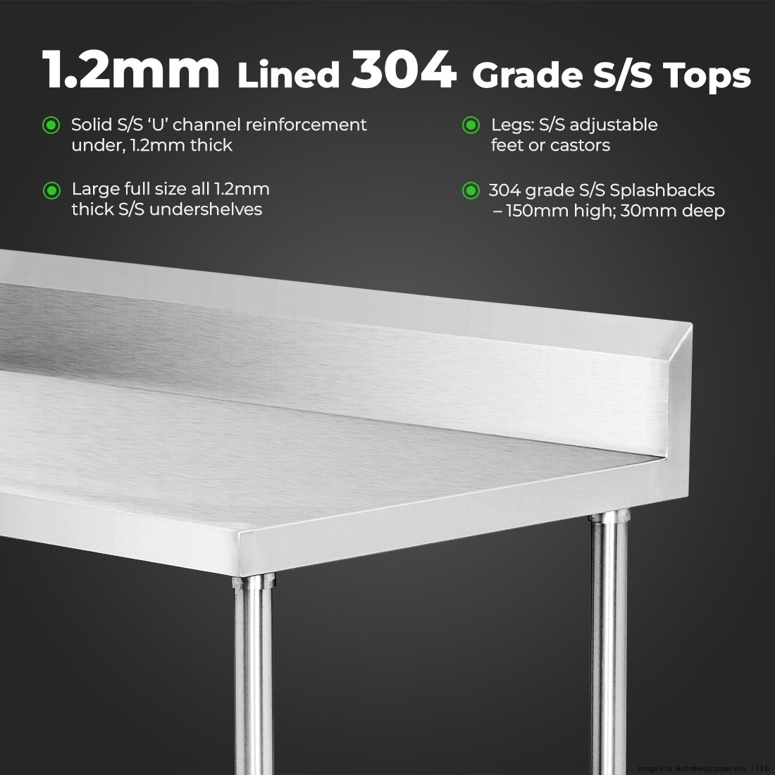 WBB7-1000/A Workbench with Splashback
