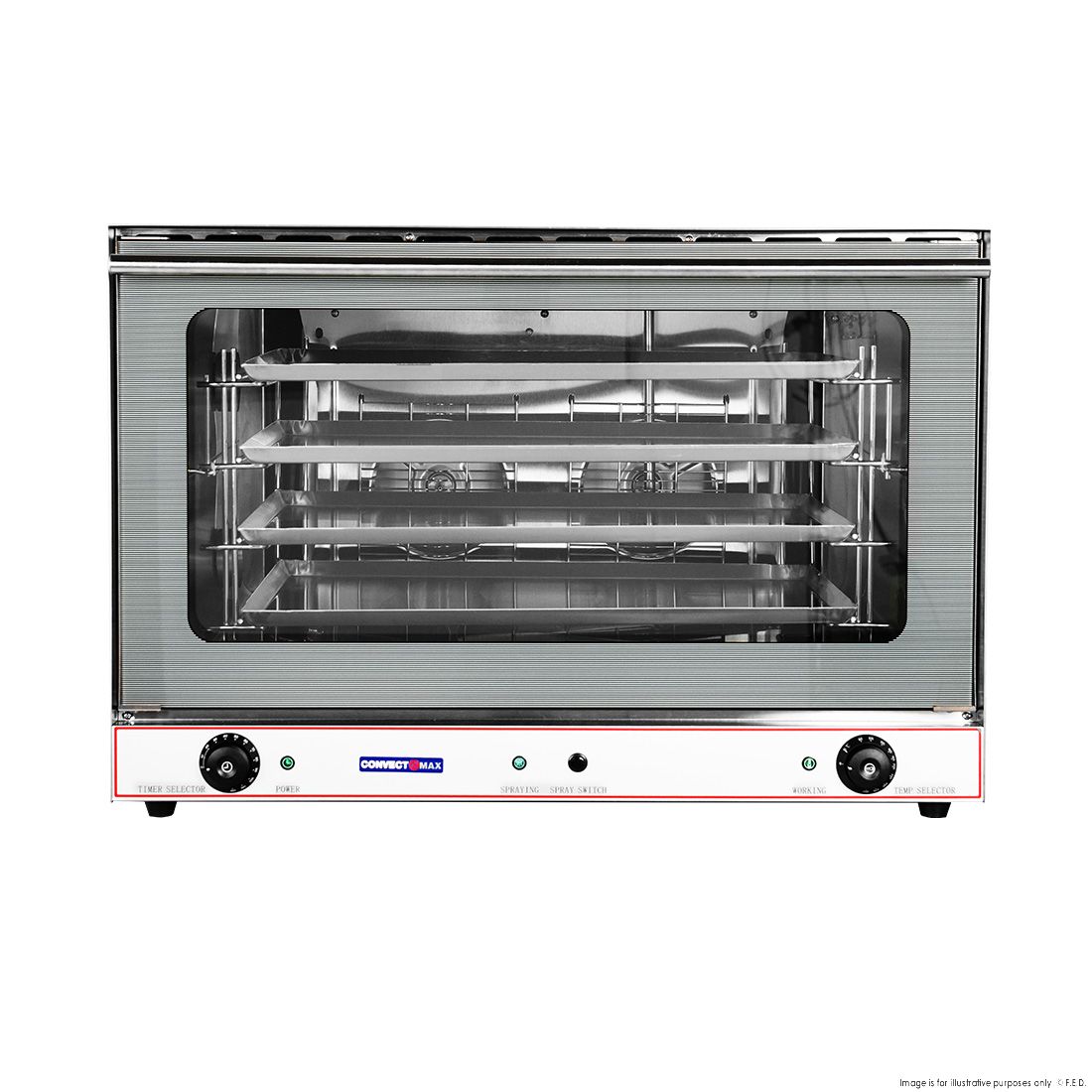 ConvectMax Heavy Duty Stainless Steel Convection Oven w/ Press Button Steam YXD-8A/15E