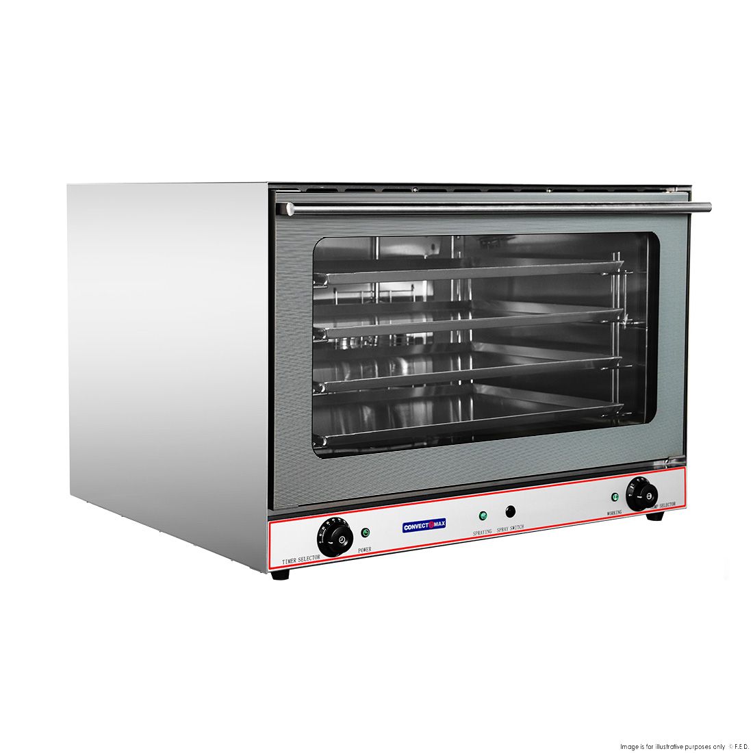 ConvectMax Heavy Duty Stainless Steel Convection Oven w/ Press Button Steam YXD-8A/15E