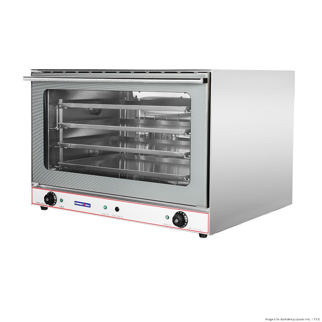 ConvectMax Heavy Duty Stainless Steel Convection Oven w/ Press Button Steam YXD-8A/15E